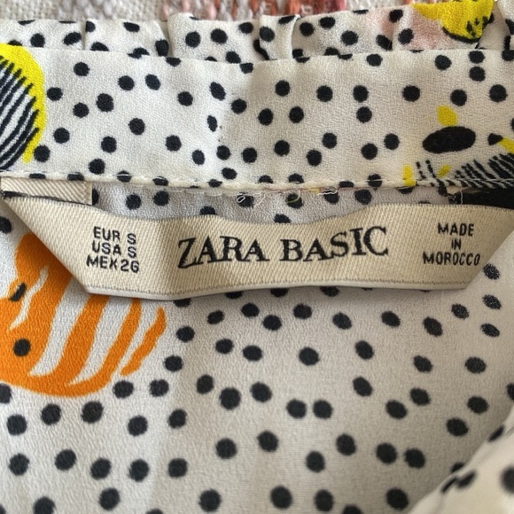 Zara Basic Coral Reef Button Up Blouse - Picture 4 of 9